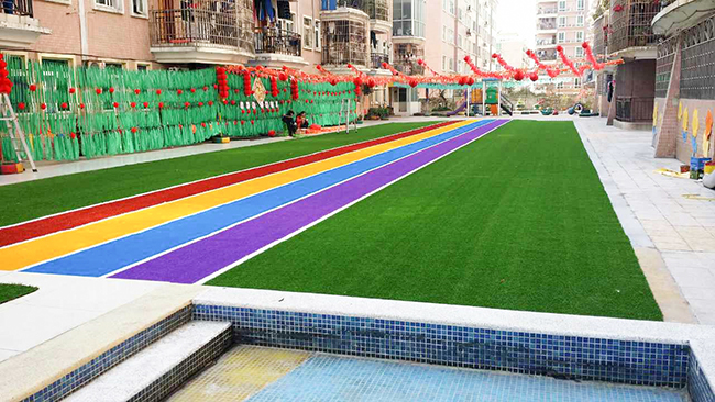 彩虹跑道人造草坪 彩虹跑道人造草坪